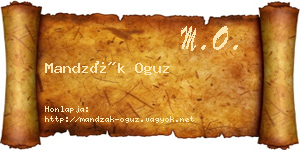 Mandzák Oguz névjegykártya